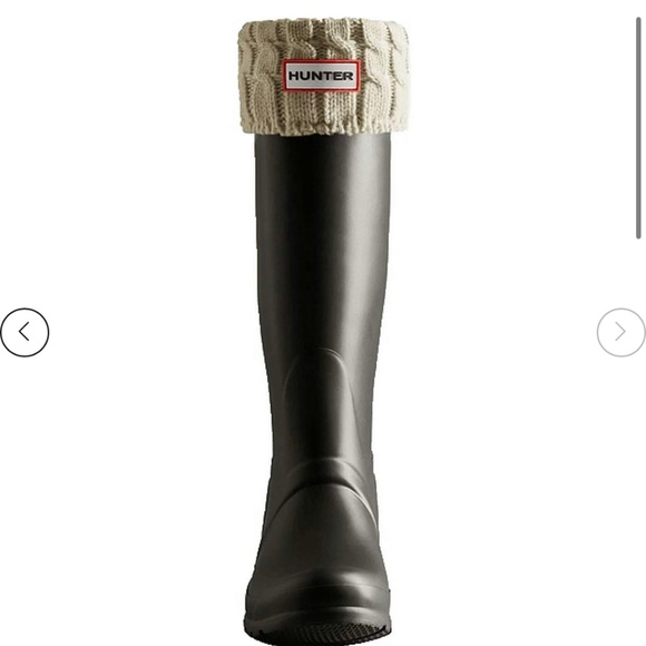 Hunter Original Tall Gloss Rain Boots & Cable Boot Socks - Picture 1 of 8